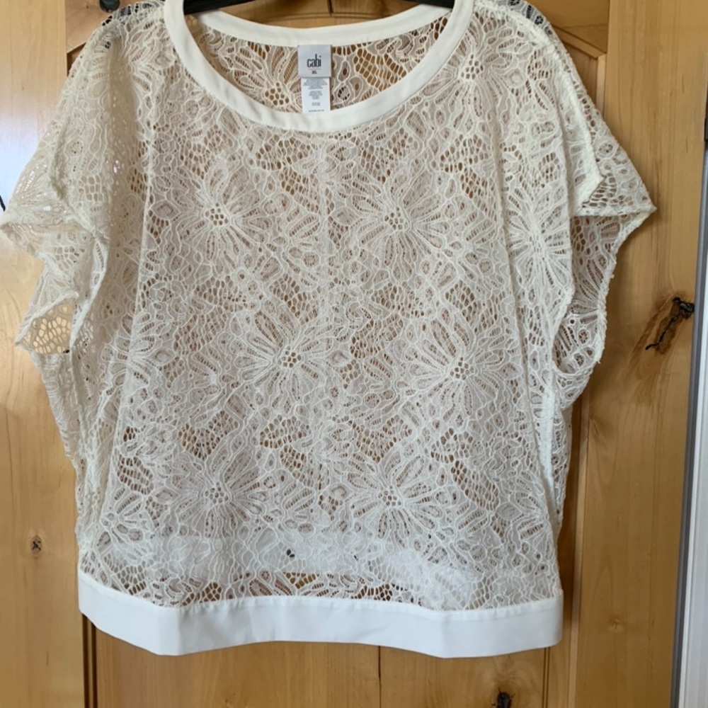 Cabi Lace Top Blouse GUC size XL